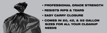 Brute Super Tuff® Contractor Bags, 55 Gallon, 20 Bags (Twist Tie)