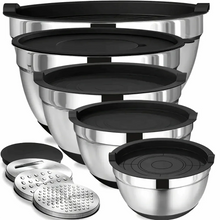 AOKIWO-Mixing-Bowls-Airtight-Lids-8PCS-Stainless-Steel-Bowls-Set-3-Grater-Attachments-Kitchen-Bo_3170_1 - USA Mega Market