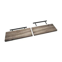 Acacia Floating Wood Shelf, 2-pack