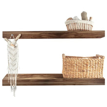 AcaciaFloatingWoodShelf_2-pack - USA Mega Market