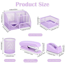 AertyolePurpleMeshDeskOrganizerandAccessories-PurpleOfficeSupplies7CompartmentsDeskOrganizerwith_3310_7 - USA Mega Market