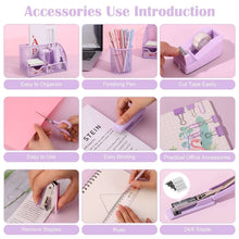 AertyolePurpleMeshDeskOrganizerandAccessories-PurpleOfficeSupplies7CompartmentsDeskOrganizerwith_6936_3 - USA Mega Market