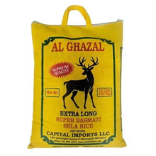 Al Ghazal Basmati Sela Rice Extra Long Super Basmati sela 10 Lbs / 4.54 kg, Non GMO, Extra Long Basmati Rice, White Rice, Vegan Dried Rice, BPA & Gluten Free, Zip Lock Bag, Non Sticky Grain