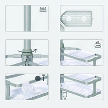 AluminumCornerTensionPoleCaddyGray1 - USA Mega Market