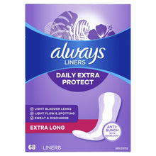Always Anti-Bunch Xtra Protection Daily Liners Xtra Long Length, 68 Ct (PACK OF 3 )