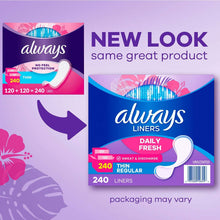 Always Daily Panty Liners, Unscented, 240 ct.