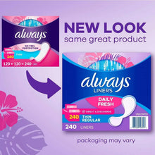 Always Daily Panty Liners, Unscented, 240 ct.