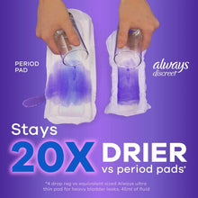 Always Discreet Incontinence Pads, Moderate Absorbency, Regular Length, 66 CT