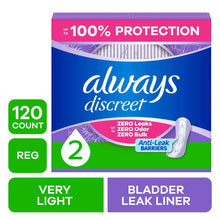 AlwaysDiscreetIncontinencePantyLinersforBladderLeaks-Size2-VeryLightAbsorbency-120count-_1 - USA Mega Market