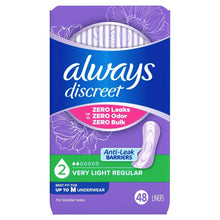 AlwaysDiscreetIncontinencePantyLinersforBladderLeaks-Size2-VeryLightAbsorbency-48Count1-_8 - USA Mega Market