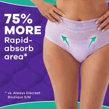 Always Discreet MaxiProtect, Adult Diapers for Women, Incontinence Underwear, Maximum Plus Absorbency, Size XL/XXL, 12 Count