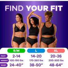 Always Discreet Night Women's Incontinence Underwear, Black, Maximum, XL, 48 Count