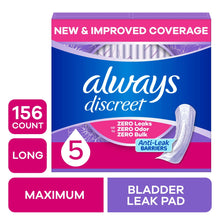 Always Discreet Pads, Maximum Absorbency, Long, 156 Count