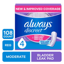 Always Discreet Pads, Moderate Absorbency, Regular