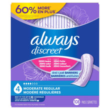 Always Discreet Pads, Moderate Absorbency, Regular