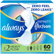 Always Infinity FlexFoam Pads, Size 2, Heavy, Wings, Unscented, 60 CT (PACK OF 3 )