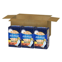 Always Ultra Thin Overnight Pads with Wings, Size 4, Overnight, 96 Count (PACK OF 3 )