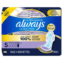 AlwaysUltraThinPadsforWomen_ExtraHeavyOvernightPadwithWings_Size5_46Count - USA Mega Market
