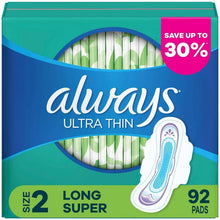 AlwaysUltraThinSize2LongSuperPadswithFlexi-Wings-92ct-Unscented-_1 - USA Mega Market