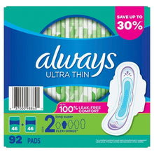 AlwaysUltraThinSize2LongSuperPadswithFlexi-Wings-92ct-Unscented2-_2 - USA Mega Market
