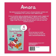 Amara Organic Yogurt Smoothie Carrot Raspberry Melts, 4 (1 oz) bag per box
