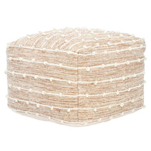 Anji Mountain Handloom Pouf, Woven with Wool