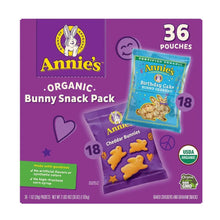 Annie_sOrganicBunnySnackPackBakedCrackersandGrahamSnacks_1.07oz_VarietyPack_36-count - USA Mega Market