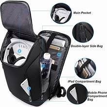 Anti-Theft Laptop Backpack, Waterproof, 15.6 Inch, USB Charging Port, Multi-Compartment for Travel & Office (Black)