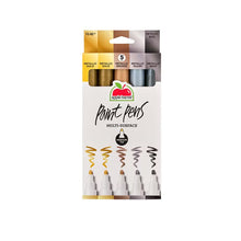 Apple Barrel Multi-Surface Medium Tip Paint Pens Set, Metallic, 5 Piece