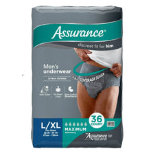Assurance Men's Incontinence Underwear, L/XL, Maximum Absorbency, 36 Count