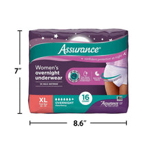 Assurance Women's Overnight Incontinence & Postpartum Underwear, XL , Ultimate Absorbency (16 Count)
