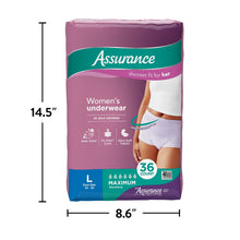 AssuranceWomen_sIncontinence_PostpartumUnderwear_L_MaximumAbsorbency_36Count - USA Mega Market