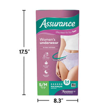 Assurance Women's Incontinence & Postpartum Underwear, S/M , Maximum Absorbency (54 Count)