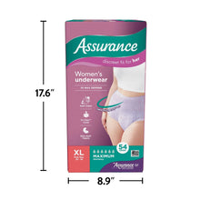 Assurance Women's Incontinence & Postpartum Underwear, XL , Maximum Absorbency