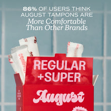 August Organic Cotton Combo Regular and Super Tampons, 24 Count (PACK OF 3 )