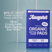 August Organic Cotton Cover Combo Regular and Super Pads, 24 Count (PACK OF 3 )