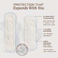 August Organic Cotton Cover Combo Regular and Super Pads, 24 Count (PACK OF 3 )