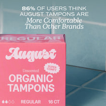 August Organic Cotton Regular Tampons, 24 Count (PACK OF 3 )