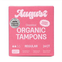 August Organic Cotton Regular Tampons, 24 Count (PACK OF 3 )