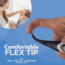 BEST MED Thermometer | 60-Second Readout | Tri-Color Fever Alert Display | Clinical Flex Tip | Hygienic Water-Resistant Easy Cleaning | Storage Case Included