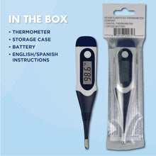 BEST MED Thermometer | 60-Second Readout | Tri-Color Fever Alert Display | Clinical Flex Tip | Hygienic Water-Resistant Easy Cleaning | Storage Case Included