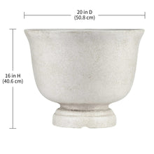 Better Homes & Gardens 20 inch Carmen Urn Planter, Gypsum with Modern Design for Indoor Outdoor Plant
