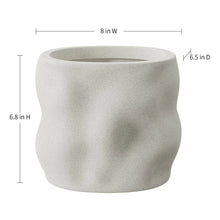 Better Homes & Gardens Mallory 8 inch Resin Planter, White with Elegance Design for Flowers, Succulents and Herbs