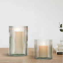 Better Homes & Gardens Glass Ribbed Hurricane Candle Holder, 5", Medium, Living Room