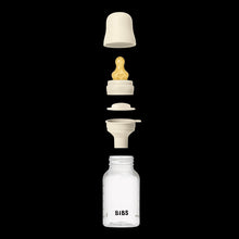 BIBS Baby Bottles with Medium Flow Natural Rubber Latex Nipple, Ivory, 9 oz, 2 pack