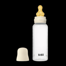 BIBS Baby Bottles with Medium Flow Natural Rubber Latex Nipple, Ivory, 9 oz, 2 pack