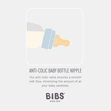BIBS Baby Bottles with Slow Flow Natural Rubber Latex Nipple, Ivory, 5 oz, 2 pack
