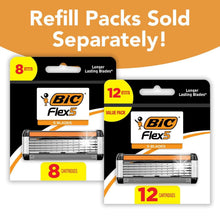 BIC Flex 5 Men's 5-Blade Refillable Manual Razors with 1 Handle and 7 Cartridges, Father's Day Gift for Men