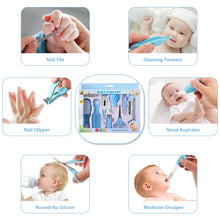BUSATIA 10 in 1 Baby Healthcare and Grooming Kit,Safety Newborn Nursery Care Set, with Hair Brush Comb,Nail Clipper,Thermometer,Pacifier Clip,Nasal Aspirator for Newborn Infant Baby