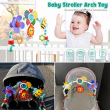 Baby Mobile Toys with Sensory Play, Activity Baby Stroller Arch Toys, Adjustable Crib Mobile for Bassinet, Travel Car Seat Toys for Toddler Boy Girl Newborn 0-24 Months